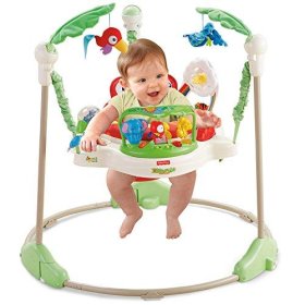 Прыгунки для маленького непоседы  Fisher Price «Тропический лес» 2 в 1